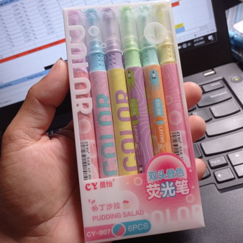 

stabilo lucu 2 sisi 6pcd 12 warna stabilo pensil warna