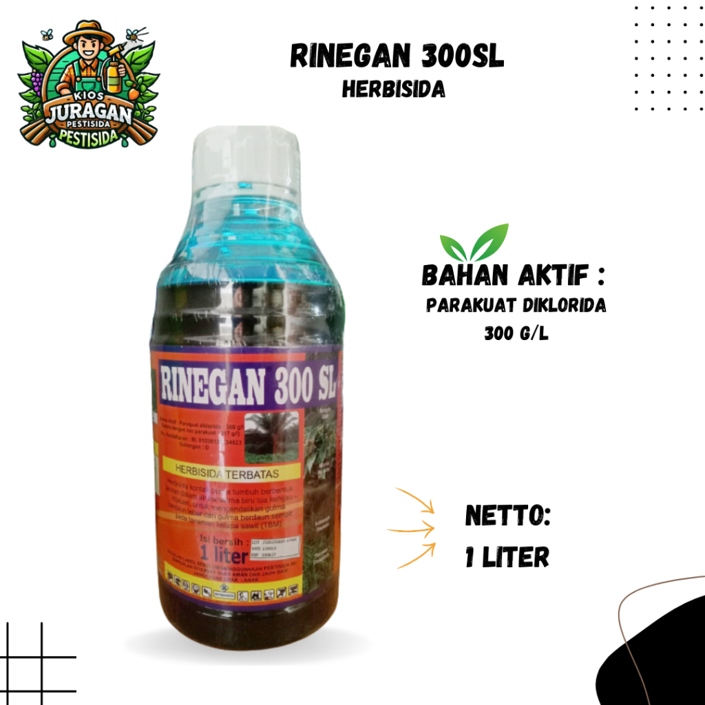 RINEGAN 300SL 1L HERBISIDA PARAKUAT