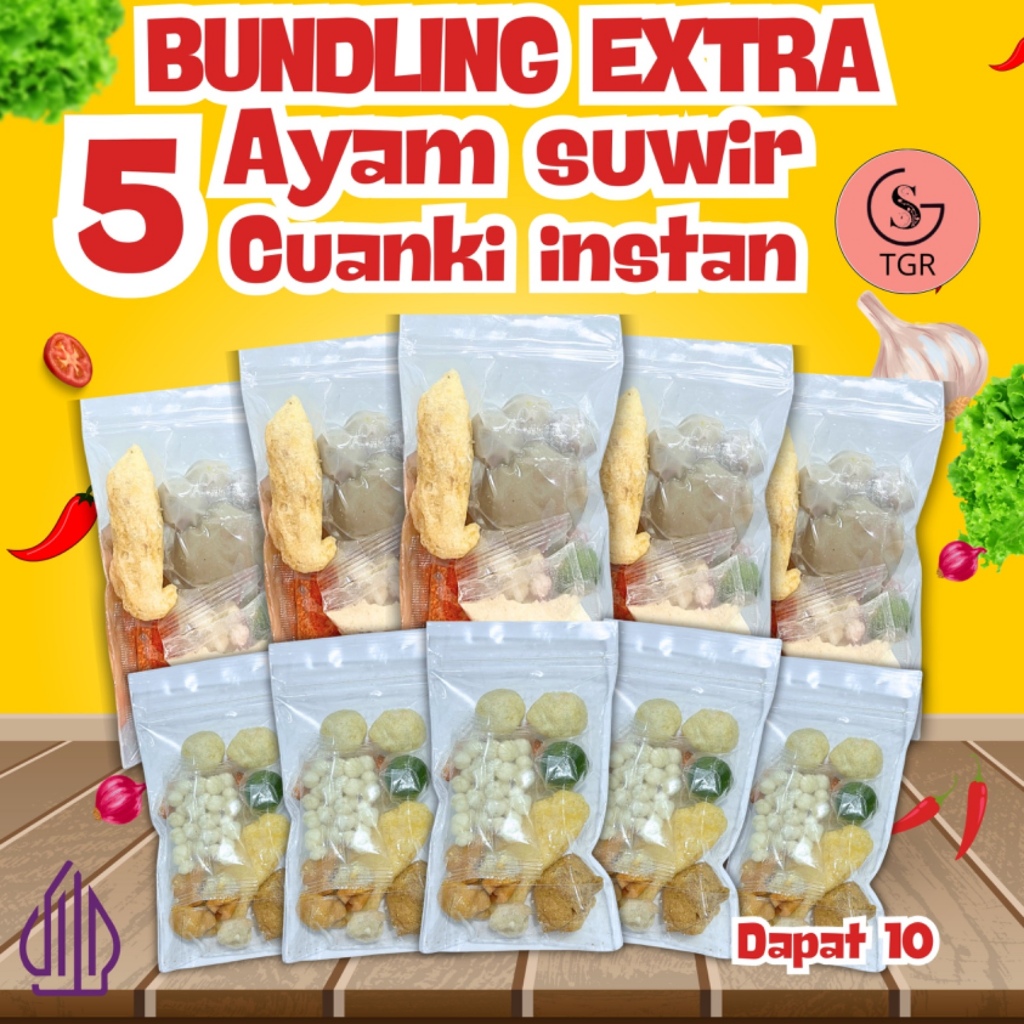 

BUNDLING DAPET 10 [AYAM EKO 5BKS, CUANKI 5BKS] KUAH KALDU HOTPOT INSTAN