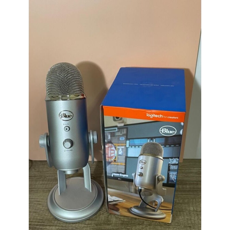 Preloved Blue Yeti Microphone Silver Microphone ASMR