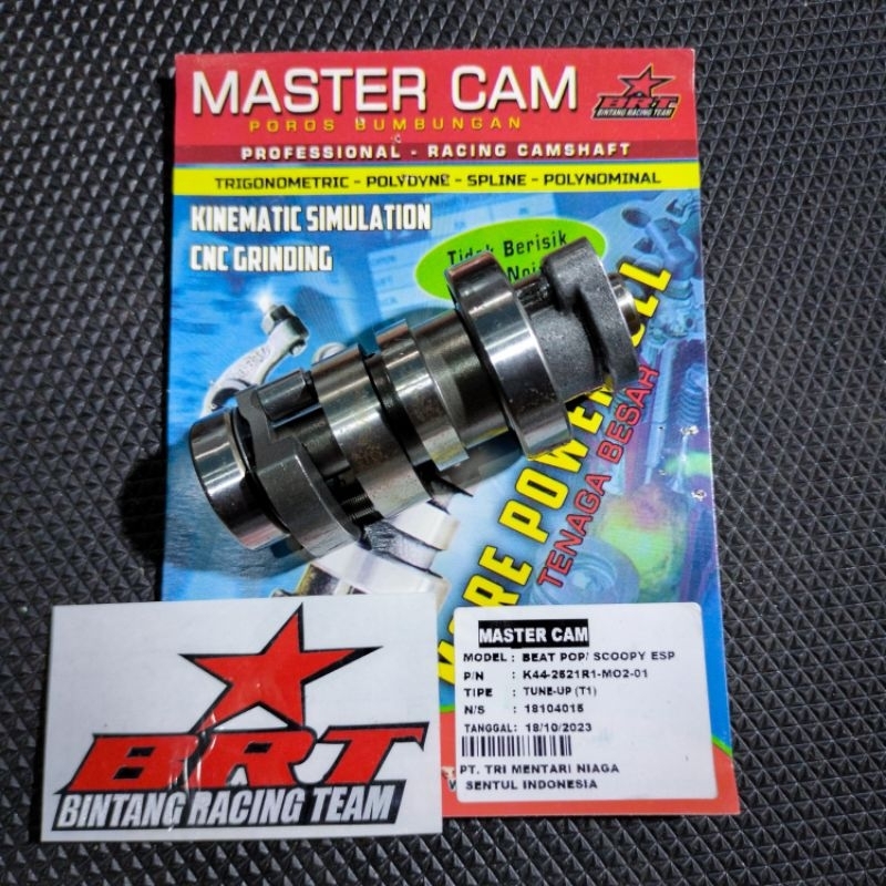 Noken As BRT Beat F1 ESP Beat Pop Scoopy FI K44 Tipe T1 Master Cam Camshaft Racing Noken As Beat K44