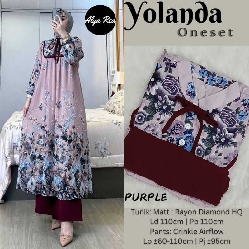Yolanda set ( tunik dan pants ) by Adieva