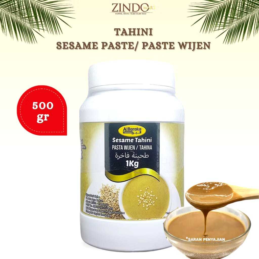 

TAHINI 500GR AL BARAKA FINEST SESAME PASTE WIJEN COCOLAN SELAI ROTI ARAB BIJI WIJEN & KULIT JAGUNG