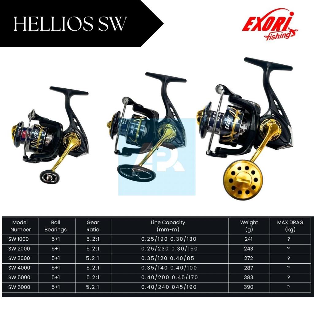 REEL EXORI HELLIOS SW SERIES | reel spining terbaru | reel exori terbaru | reel sw terjangkau | reel