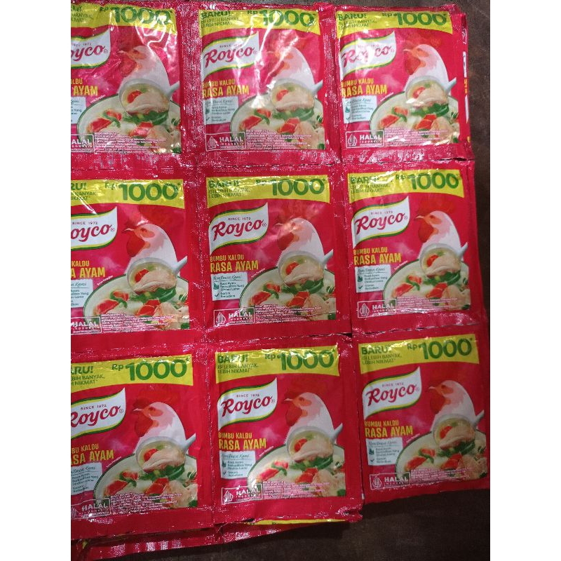 

Royko kemasan 1000 1 renceng isi 12 sachet
