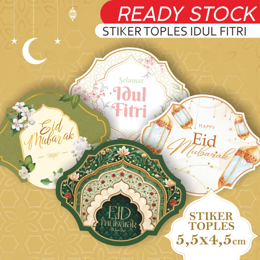 

Stiker Toples Kue Lebaran Idul Fitri Free Input Logo