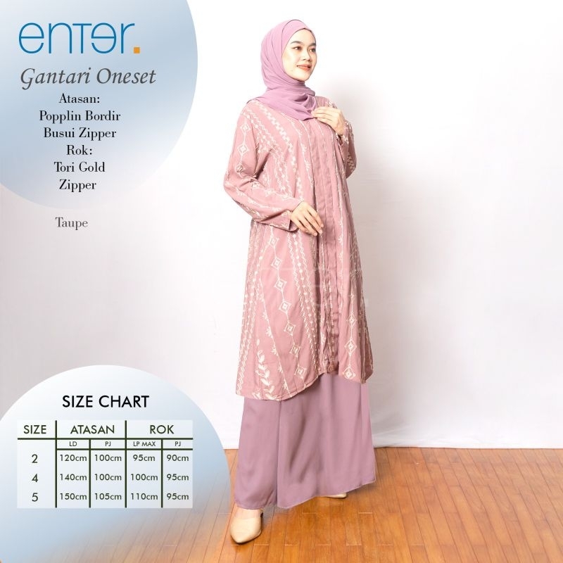 GANTARI ONE SET ROK JUMBO LD 120-150cm BAHAN POPLIN MIX TORI GOLD BY ENTER SETELAN ROK JUMBO TERBARU