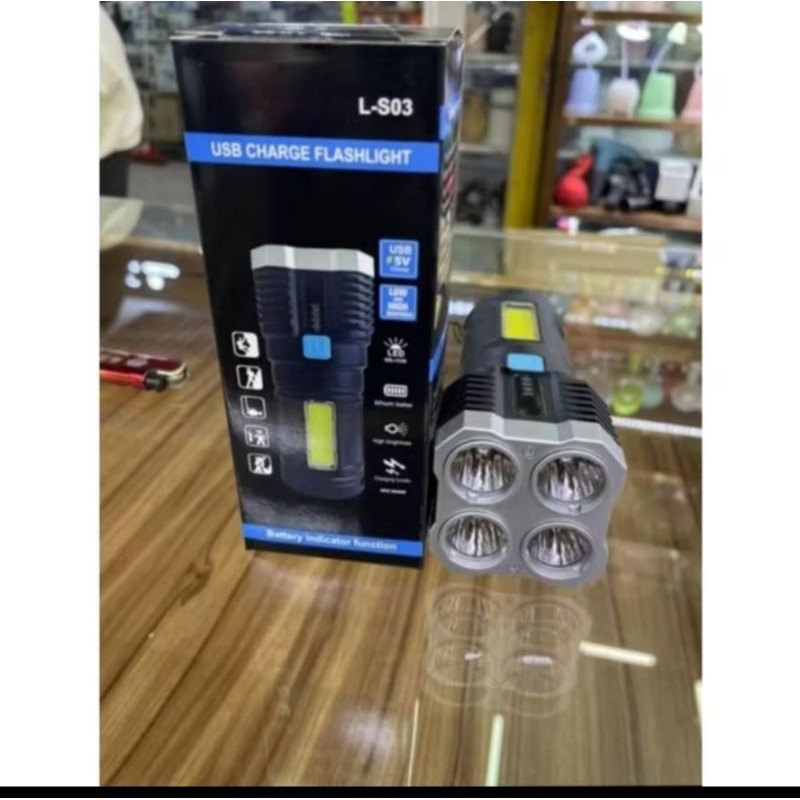 Senter LED 4 mata 48 W 20 W / Senter Cas Led