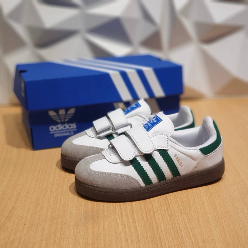 SBR Sepatu Anak Sneakers kids Adidas samba putih hijau UNISEX