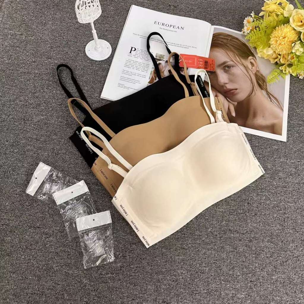 BRA / BH SPORT KEMBEN TANPA KAWAT 2 PENGAIT FASHION KOREAN BUSA TEBAL #898