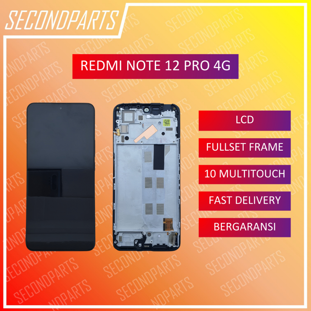 LCD FULLSET FRAME XIAOMI REDMI NOTE 12 PRO 4G ORIGINAL COPOTAN