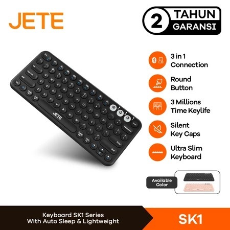 JETE SK1 Bundle Keyboard Bluetooth + Mouse MS3 Wireless Free Mousepad