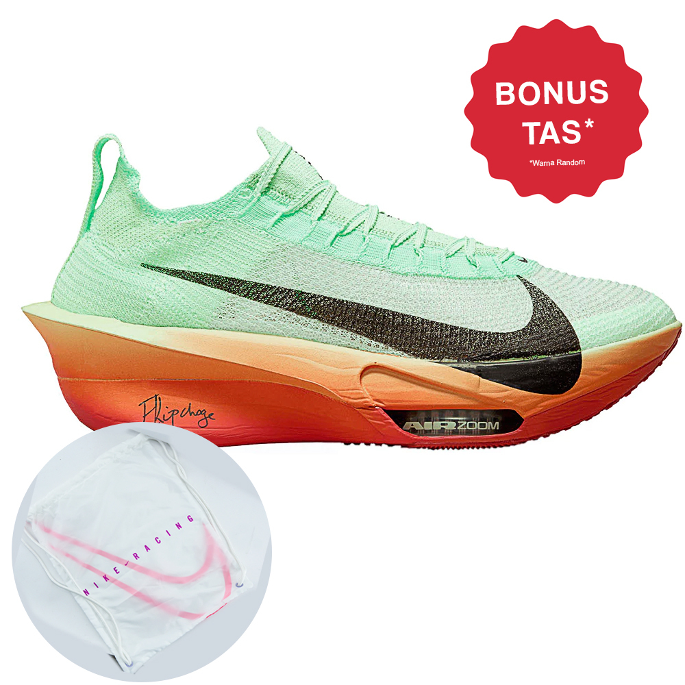 NIKE Air Zoom Alphafly Next% 3 Ek Vapor Green Black-dragon Red - Sepatu Olahraga Lari Running