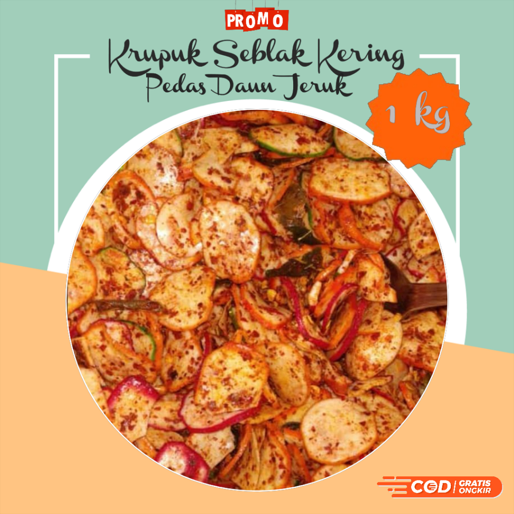 

1 KG KRUPUK SEBRING PEDAS DAUN JERUK - PROMO SEBLAK KERING PEDAS EKSTRA DAUN JERUK TERLARIS