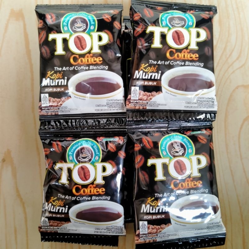 

top kopi mini bubuk renceng 6,5g isi 10 pcs / top coffe renteng /