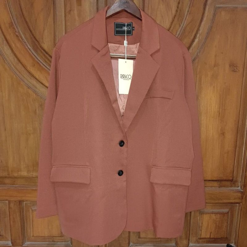 NEW RIRInCO Blazer Formal Wanita Bata Cokelat Bigsize (Reject)