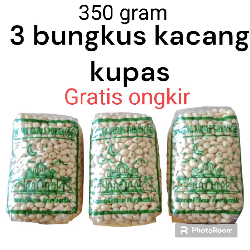 

DISKON 3 Pack Kacang Kupas kemasan 350 gram | Kacang Tanah Mentah Kupas