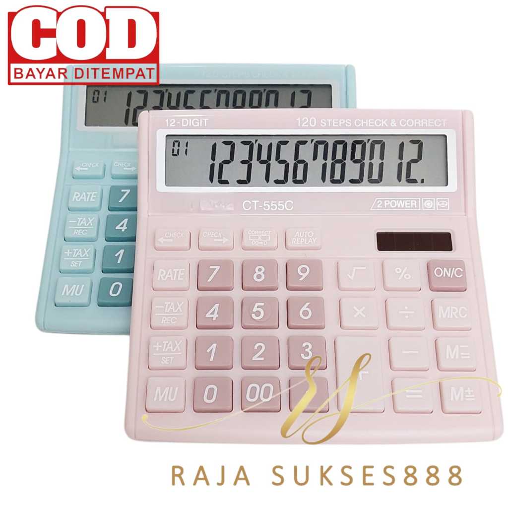 

Kalkulator Murah tipe SDC 555 C 555C Warna Menarik 12 Digit CT