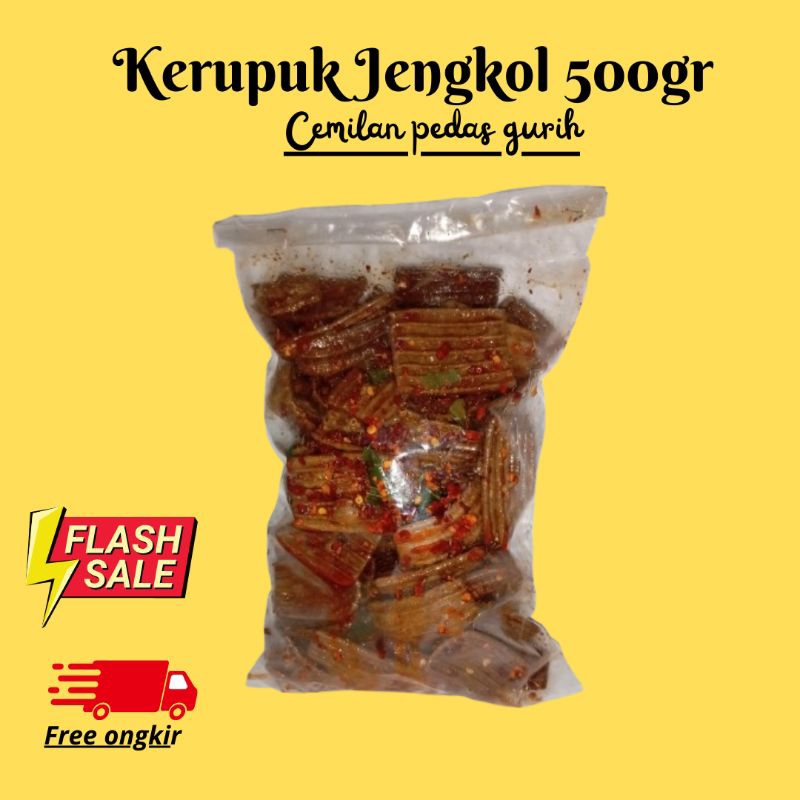 

KERUPUK JENGKOL PEDAS GURIH DAUN JERUK - 500 GRAM ( Happy Snack Kriuk )