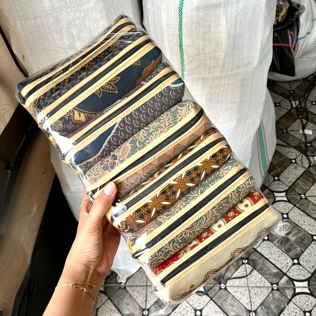 

PAKET 100PCS TEMPAT PENSIL DOMPET BATIK KHAS JOGJA 7x19 CM