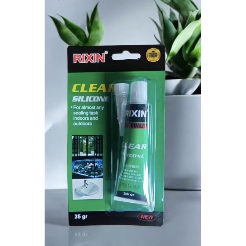 Sealant kaca silicone odol/sealant wastfel kaca aluminium 35 gram warna clear