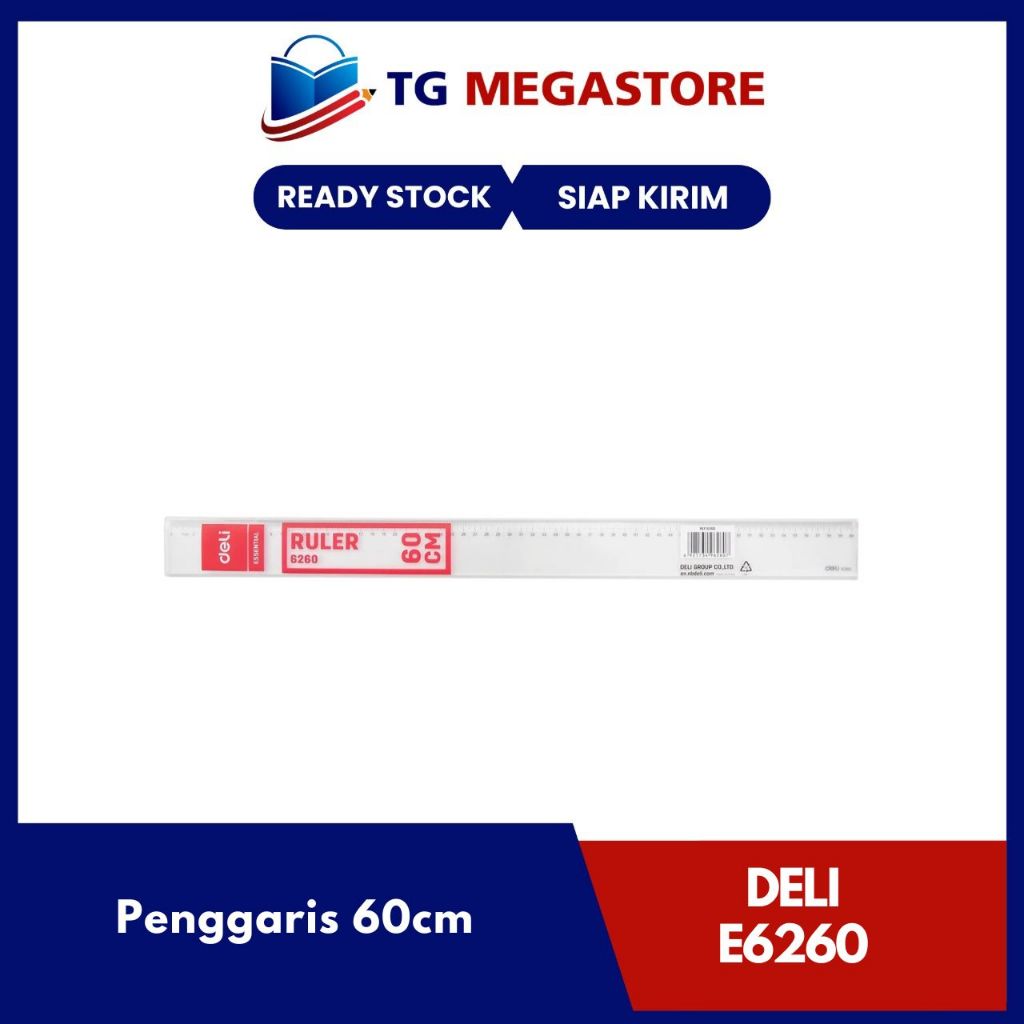 

Penggaris Deli Drafting 60cm Transparant - E6260
