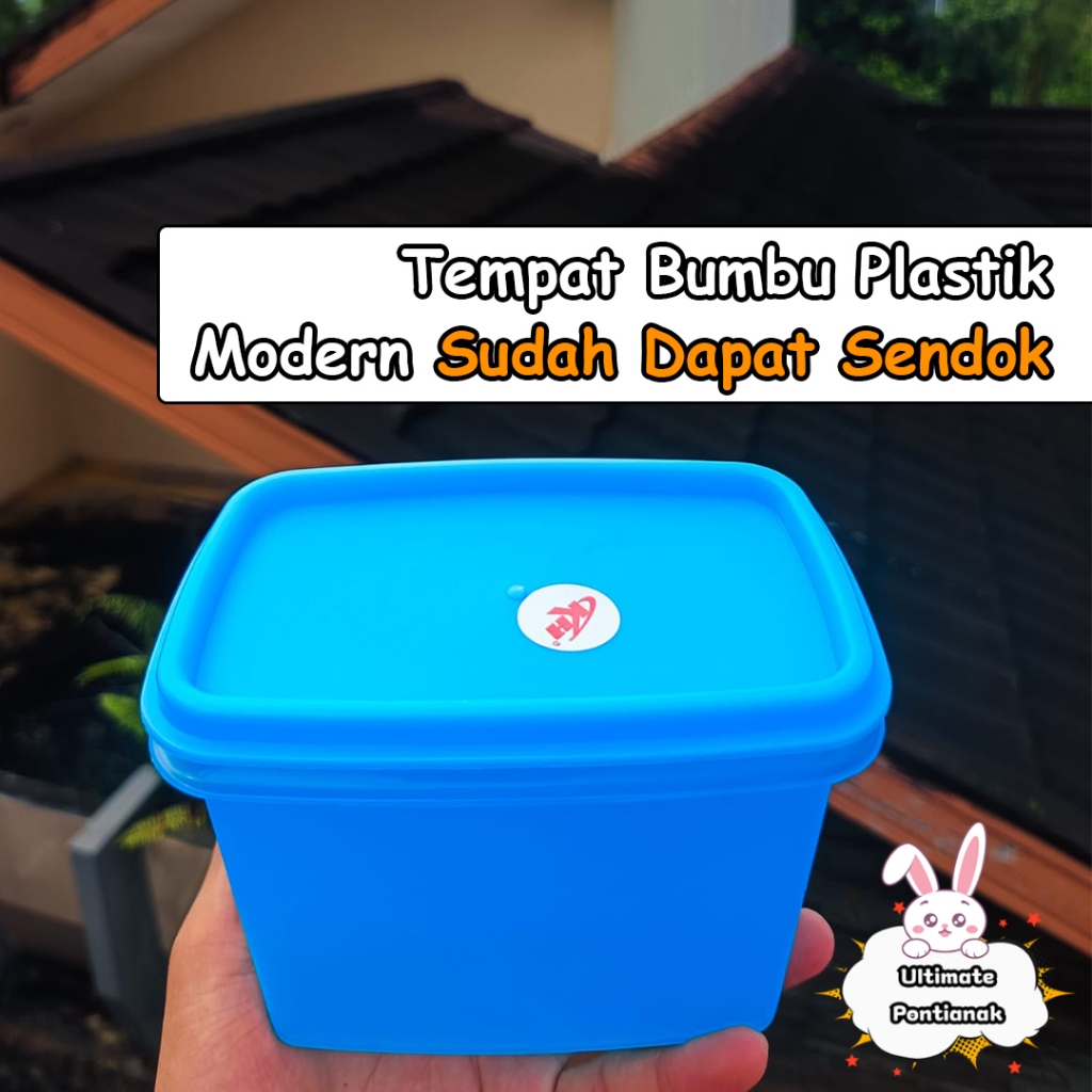 KH Tempat Bumbu Modern + Sudah Dapat Sendok Fonta | Tempat Bumbu 1 Set | Tempat Bumbu Plastik OK