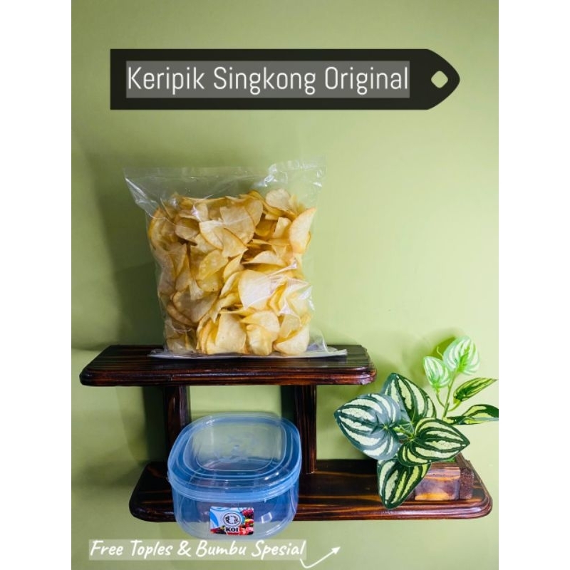 

Keripik singkong original free bumbu tambahan & free topless