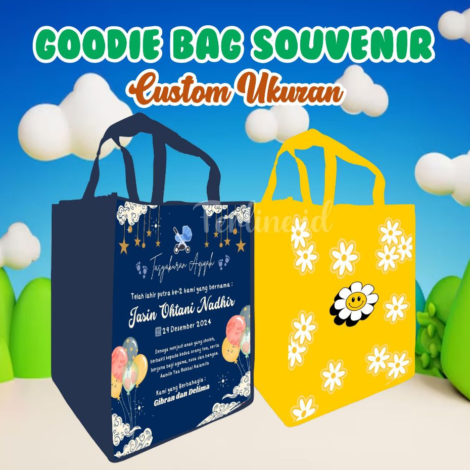 

Goodie Bag Custom/Tas Souvenir/Ulang Tahun/Khajatan/Custom Ukuran