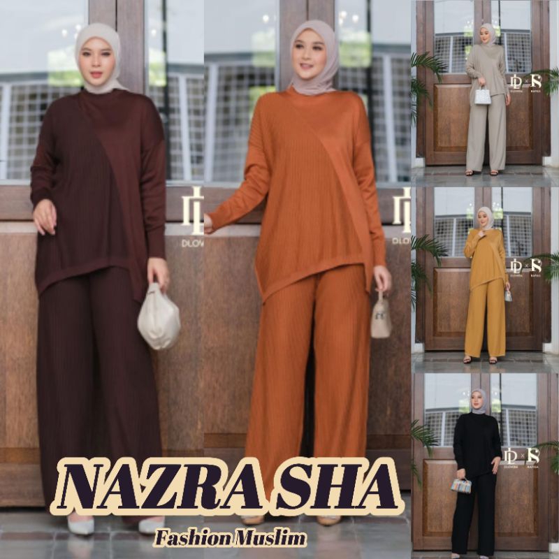 (p1a) RAFIKA KEIKO SETCEL Baju Setelan Celana Wanita Muslimah Keiko Set By Rafika. Nazra Sha