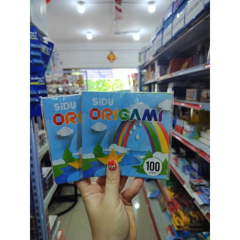 

Kertas Origami Sidu (kecil) 12 x 12 cm (1 sisi ) isi 100