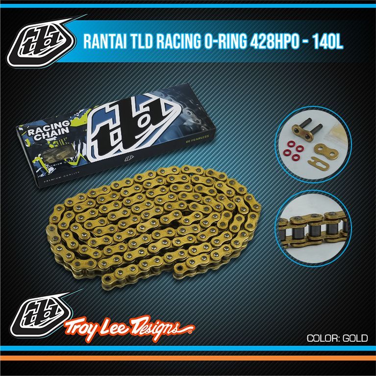 RANTAI MOTOR ORING CHAIN GOLD 428H 140L 520H 130L PREMIUM TLD