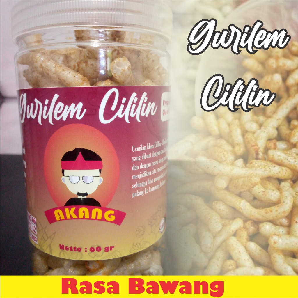 

Kerupuk Gurilem Cililin Premium rasa Bawang