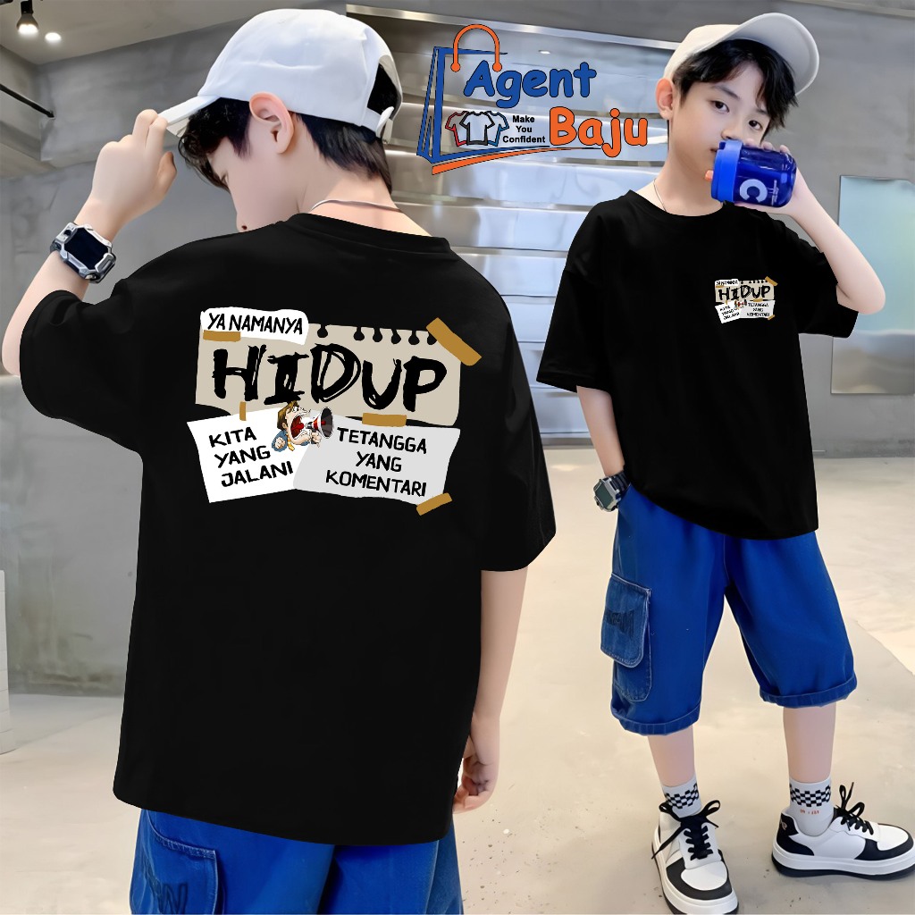 KAOS ANAK KATA KATA YA NAMANYA HIDUP DEPAN BELAKANG VIRAL TERBARU KEKINIAN