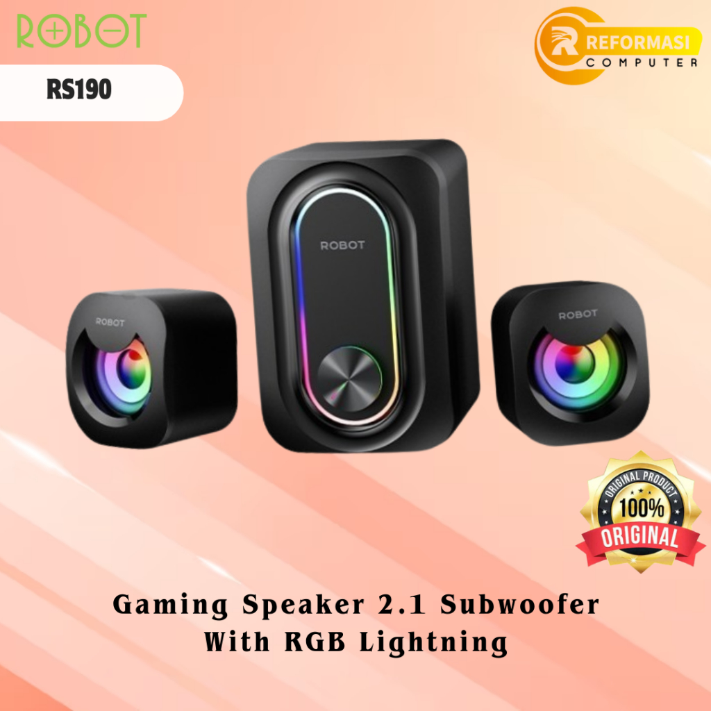 Robot RS190 Gaming Speaker 2.1 Subwoofer With RGB Lightning - Robot RS190