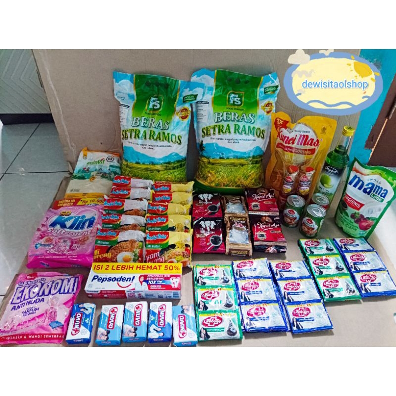 

Paket sembako komplit lengkap beras 10 kg
