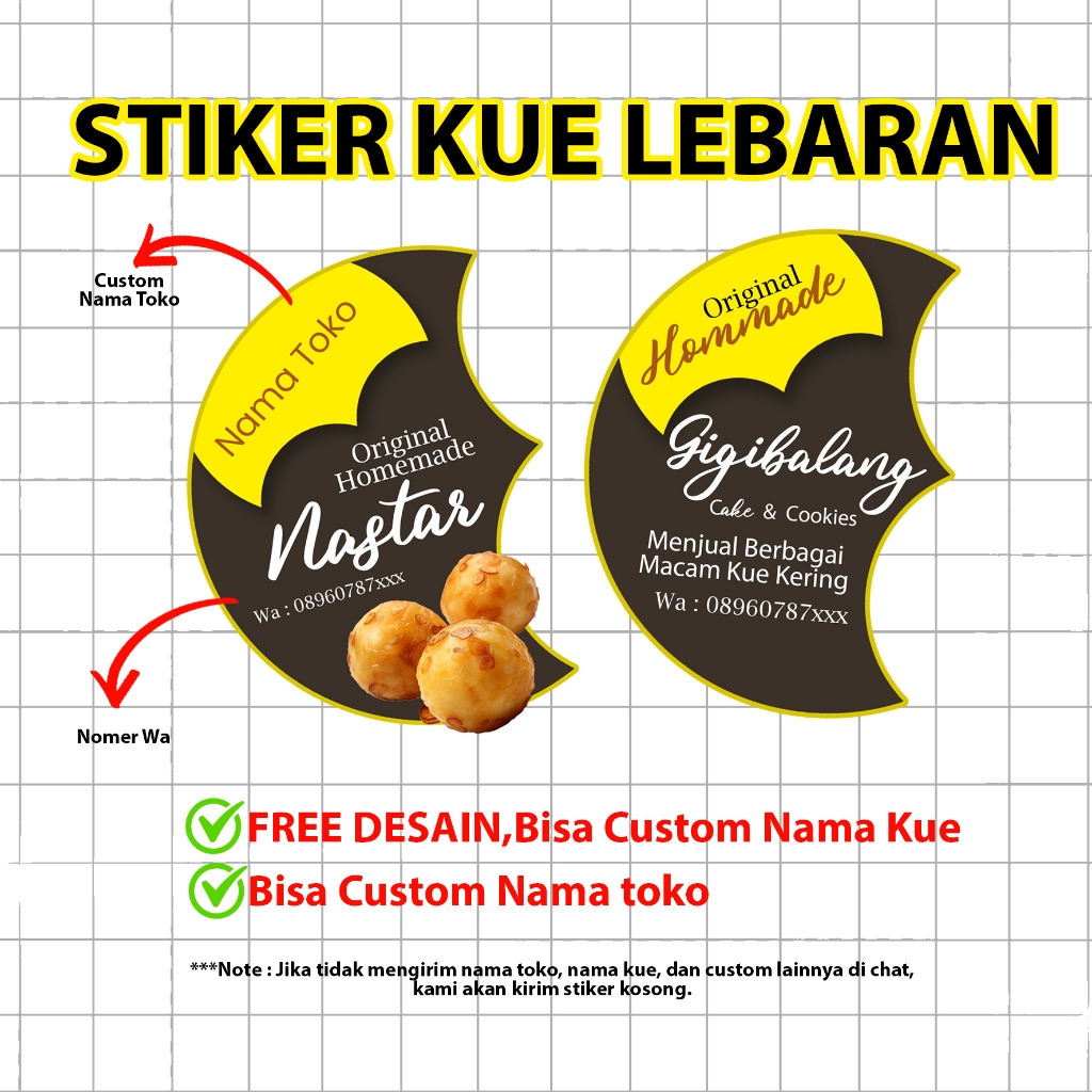 

Custom Sticker Label Toples Idul Fitri | Stiker Kue Kering Lebaran - Chromo