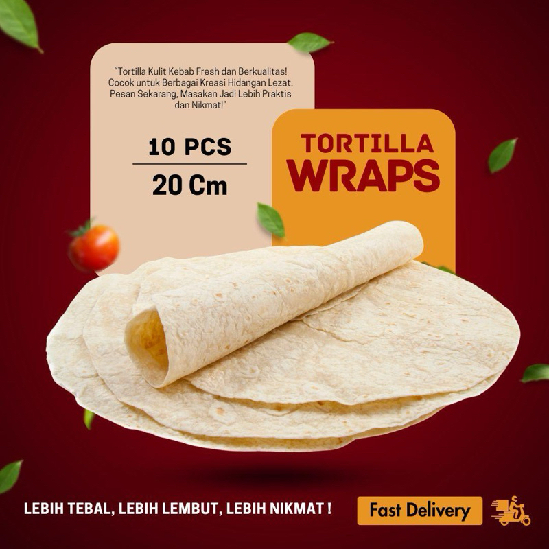 

Kulit Tortilla Premium 20cm isi 10 lembar tortila kulit kebab bungkus kebab bahan kebab halal daging kebab tacos nachos roti canai maryam libanes halal termurah