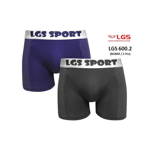Celana Boxer Pria LGS  600 ISI 2Pcs |Celan Boxer LGS SPORT