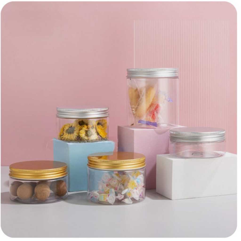 Jar Plastik kosong Pot Wadah Botol Toples Makanan Kosmetik 80gram 100gram 120gram 150gram 200gram 25