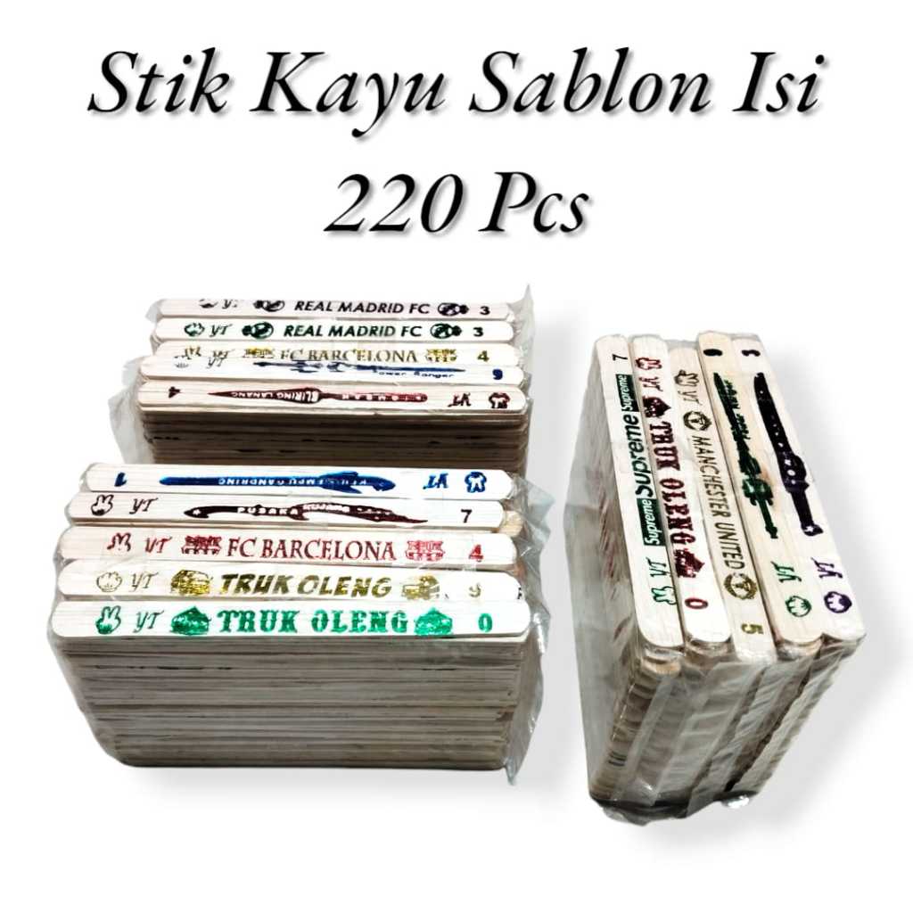 STIK KAYU ES KRIM SABLON / STIK KAYU PRAKARYA DAN KERAJINAN TANGAN