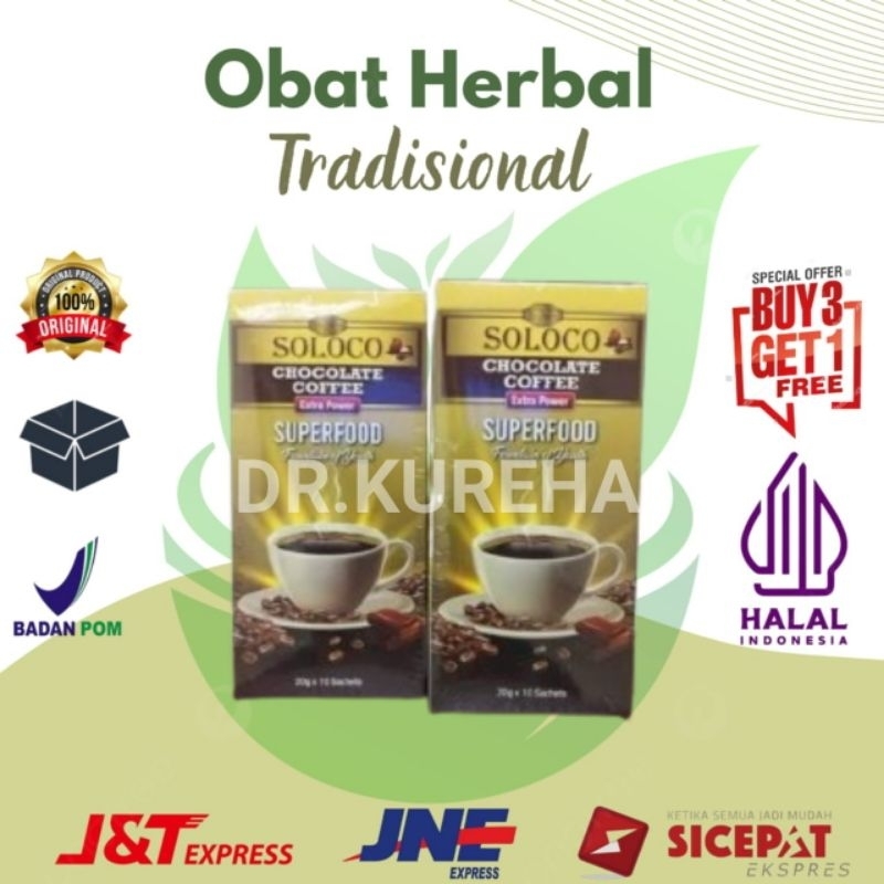 1 box isi 10 Coklat Coffe Kopi Soloco - Solocoo original 100% Kopi Penambah Stamina Pria Di Jamin Am
