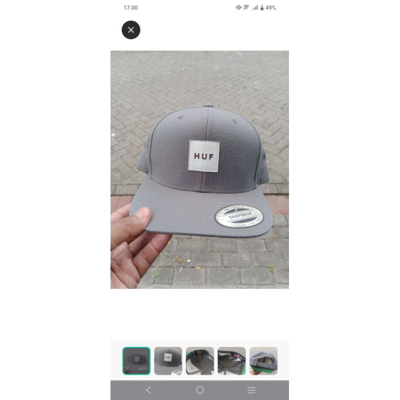 Topi HUF Hitam Snapback