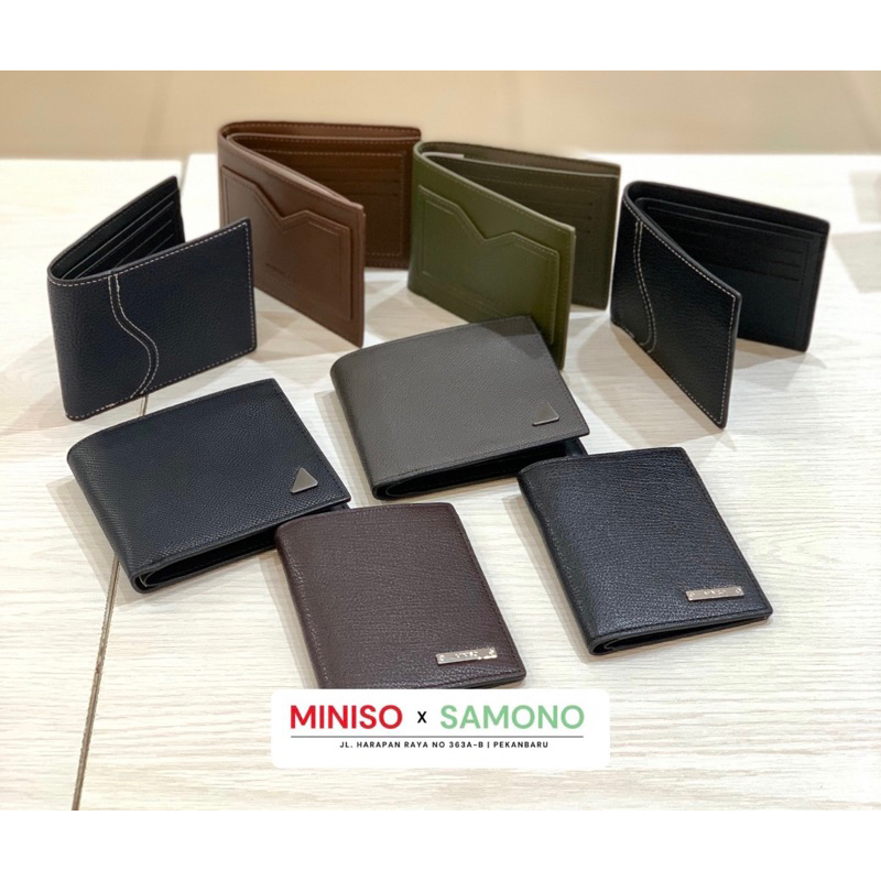 MINISO dompet cowok elegant banyak slot kartu