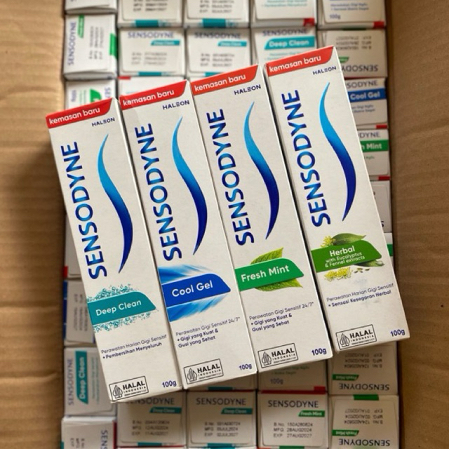 SENSODYNE 100GR SENSODYNE PASTA GIGI SENSITIF SENSODYNE HERBAL SENSODYNE COOL GEL SENSODYNE FRESH MI