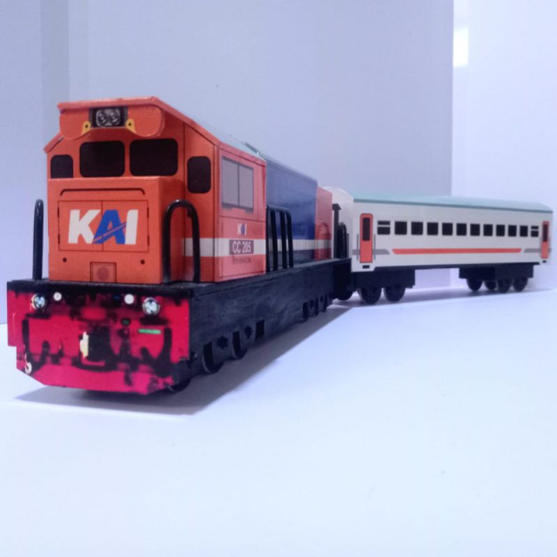 Mainan kereta api cc205 + 1Gerbong