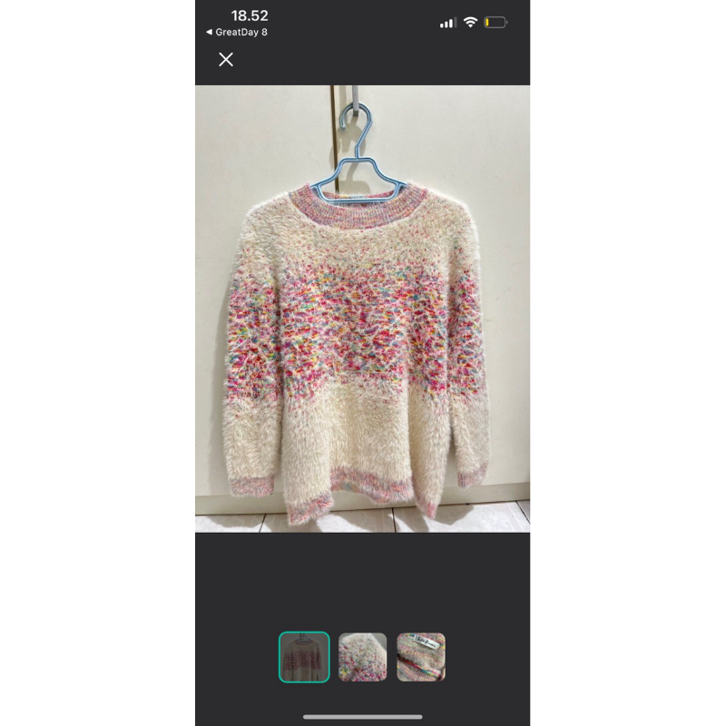 Sweater rajut fuzzy