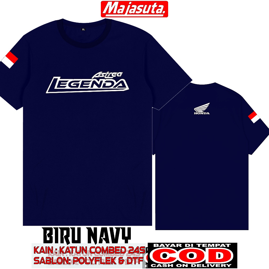 BAJU KAOS HONDA ASTREA LEGENDA M1 KATUN COMBED 24S TEBAL//BISA COD//KAOS KOMUNITAS//KAOS CLUB//KAOS 