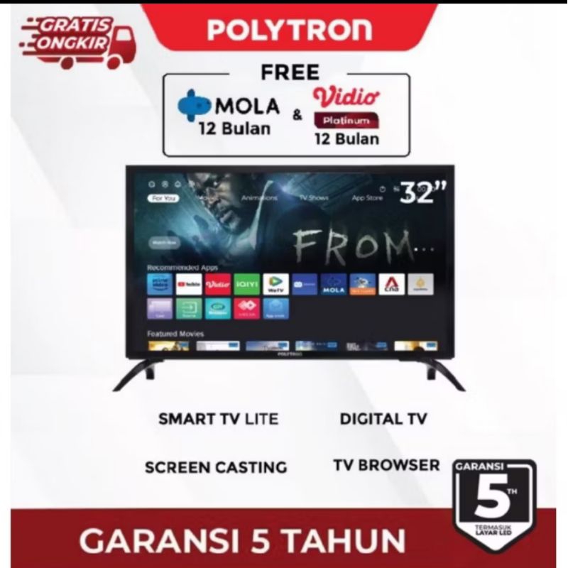 TV LED Polytron 32inch Smart / Smart TV Polytron 32CV