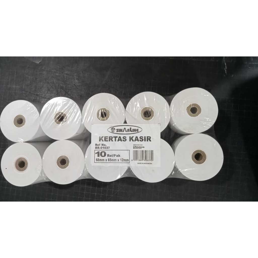 

kertas kasir 68 X 65 sinarline jual murah habisin stok gudang 3pcs